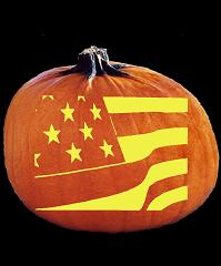 SpookMaster American Flag Pumpkin Carving Pattern
