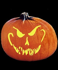 SpookMaster Boogeyman Skull Pumpkin Carving Pattern