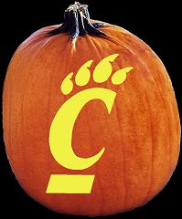 SpookMaster Cincinnati Bearcats College Football Team Pumpkin Carving Pattern