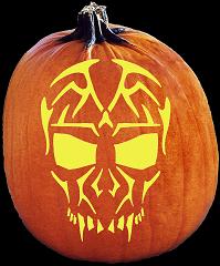 SpookMaster Exotic Creature (Skull,Alien) Pumpkin Carving Pattern