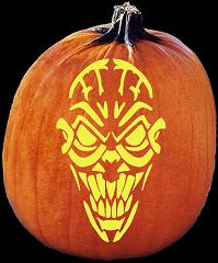 SpookMaster Fiend (Skull, Alien) Pumpkin Carving Pattern