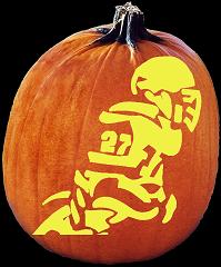 SpookMaster Football Pumpkin Carving Pattern