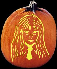 SpookMaster Hermione Granger (Harry Potter) Pumpkin Carving Pattern