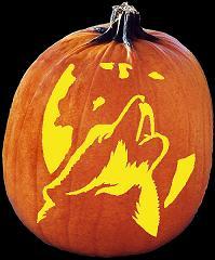 SPOOKMASTER HOWLING WOLF PUMPKIN CARVING PATTERN