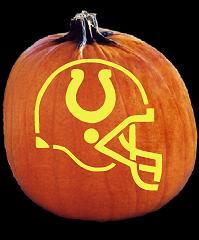 SPOOKMASTER NFL FOOTBALL INDIANAPOLIS COLTS HELMET PUMPKIN CARVING PATTERN