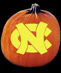 SpookMaster North Carolina Tarheels College Football Team Pumpkin Carving Pattern