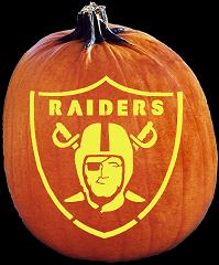 SpookMaster - NFL Football Oakland Raiders Pumpkin Carving Pattern - Jack O  Lantern