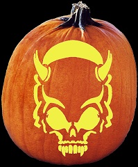SpookMaster Poltergeist Ghost Skull Pumpkin Carving Pattern