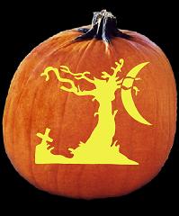 SpookMaster Dark and Stormy Night Pumpkin Carving Pattern