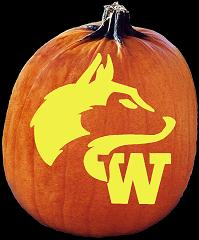 SpookMaster Washington Huskies College Football Team Pumpkin Carving Pattern