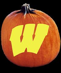 SpookMaster Wisconsin Badgers College Football Team Pumpkin Carving Pattern